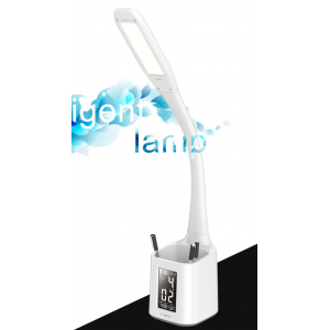 Flexible LED table lamp with alarm clock, pen holder LED table lamp, alarm clock LED table lamp