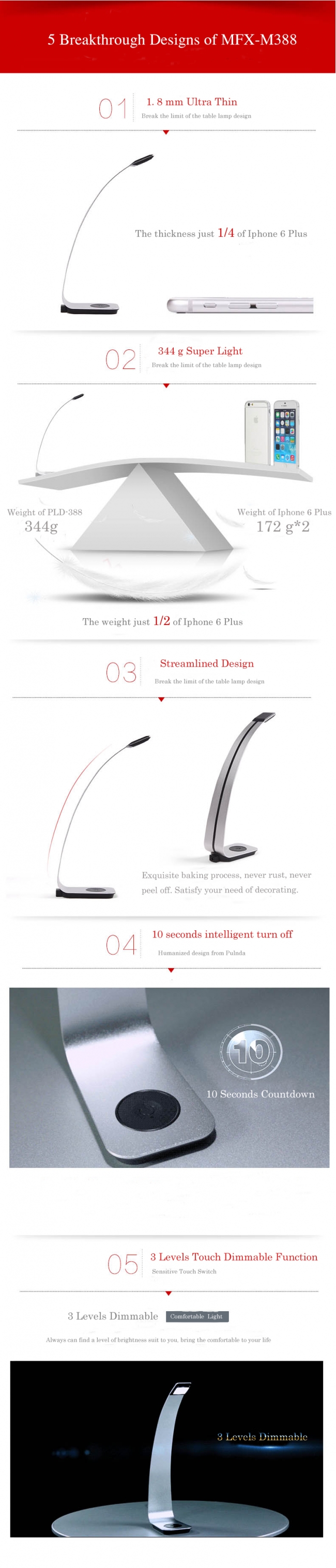 5 Advantages of MFX-M388 LED Table Lamp!