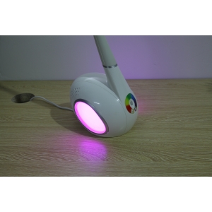 Swan LED table lamp with color changing base, Flexible LED table lamp, LED table lamp with night light