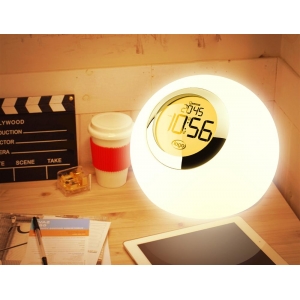Color changing table lamp clock