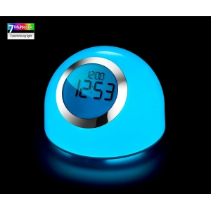 Color changing table lamp clock, dimmable LED table light