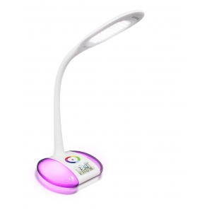 LED desk lamp with alarm clock, flexible LED study lamp, decorative LED reading lamp, modern LED table lamp