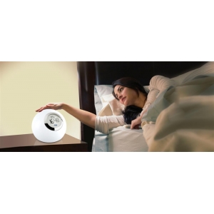 Color changing table lamp clock