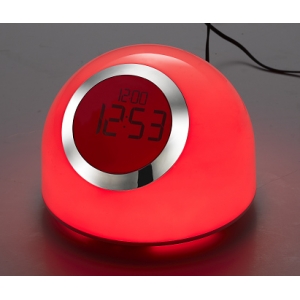 Color changing table lamp clock, dimmable LED table light