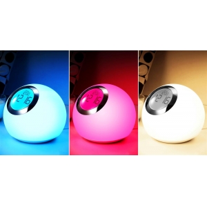 Color changing table lamp clock