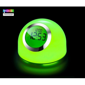 Color changing table lamp clock, dimmable LED table light