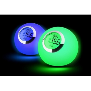 Color changing table lamp clock