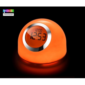 Color changing table lamp clock, dimmable LED table light